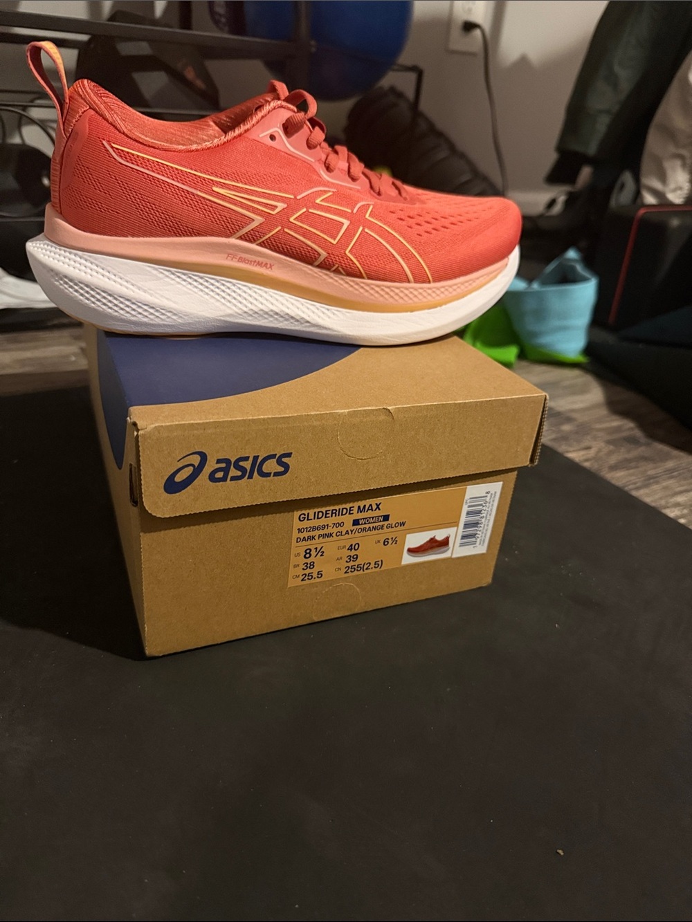 Asics Coral Orange Glide Running Shoe